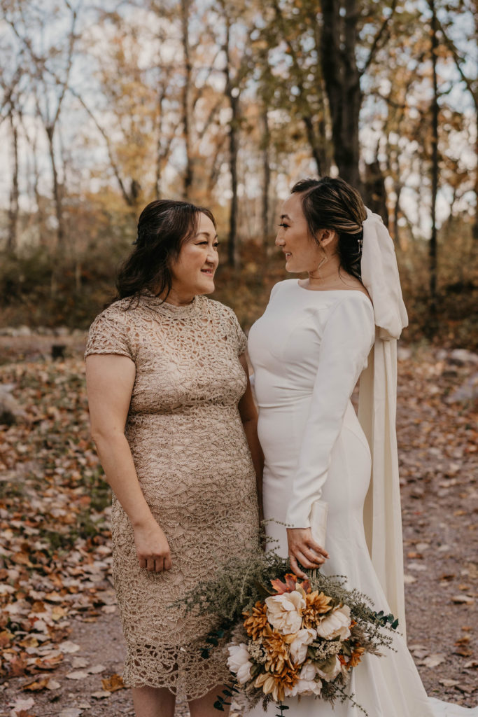 Mom and bride family formals