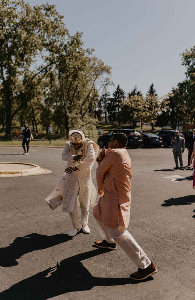 Dancing during a Hindu Ceremony
